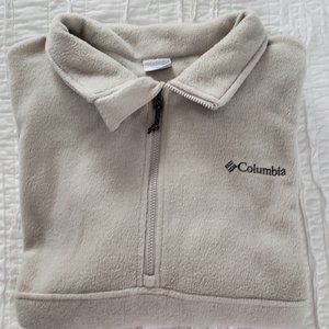Columbia half-zip pullover fleece in beige